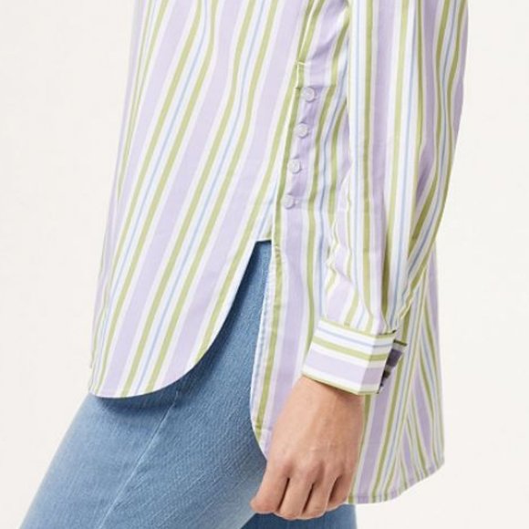Yarn Dyed Cotton Stripe Poplin Shirt main image 1